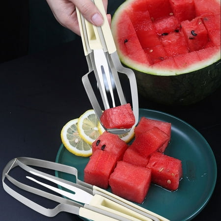 

Watermelon Baller Scoop 3 in 1 Melon Cutting Stainless Steel Watermelon Cutter Slicer Tool Melon Cutter Knife Fruit Scooper Knife for Dig Pulp Separator