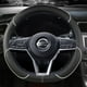 thumbnail image 2 of Protector para volante de coche de cuero Pu tipo D para Nissan x-trail Qashqai Rogue Sport Rogue 2017 2018 2019 2020 2021 Altima Versa, 2 of 5