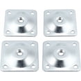 thumbnail image 4 of Juego de 4 placas de montaje para patas de muebles en herrajes para fijación 49 x 49 x 2 mm con tornillos M3,5 M8 Placa de montaje Pies para mesas, mesas y sillones, 4 of 5