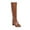 Brown Knee High Boots, variant on Women's Knee High Boots Faux Leather Block Heel Pointed Toe Boots Winter Boots Mid Calf Boots Dress Boots Beige 40