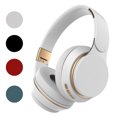 thumbnail image 4 of sweethay Auricular de computadora Inalámbrico compatible con Bluetooth Auricular sobre la oreja con micrófono Control de botón Auricular de Cables de audio/vídeo blanco, 4 of 6