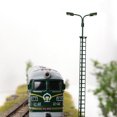 thumbnail image 4 of Naiovety Modelo de lámpara de ferrocarril Micro-Paisaje Mini-Tamaño LED Farola de metal Escalera en miniatura Farolas Accesorios Artesanía Verde (luz cálida), 4 of 6