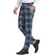thumbnail image 4 of Pantalones de traje clásicos de ajuste regular de cuadros para hombre Inspire Chic, con frente plano y cintura elástica, 28 azul marino, 4 of 7