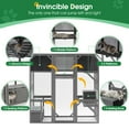 thumbnail image 4 of Pefilos 67" Large Cat House Wooden Catio Outdoor Cat Enclosure for Mulitiple Cats Walk in Cat Cage with Sunshine Board Roof, Gray, 4 of 9
