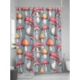 thumbnail image 5 of Fsddascl Thanksgiving Mushrooms Shower Curtain Set - Long 72" x 84" Washable Bathtub Curtain with 12 Hooks, Country Pastoral Botanical Waterproof Fabric Stall Shower Curtains for Bathroom/Bathtub, 5 of 6
