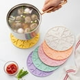thumbnail image 1 of Premium Silicone Heat Resistant Trivet Mat - Non Slip Hot Pot Pad for Counter Protection,Snowflake Textured Kitchen Mat for Cookware,Dishwasher Safe Placemat for Stovetop Table Countertop Burn Proof, 1 of 2