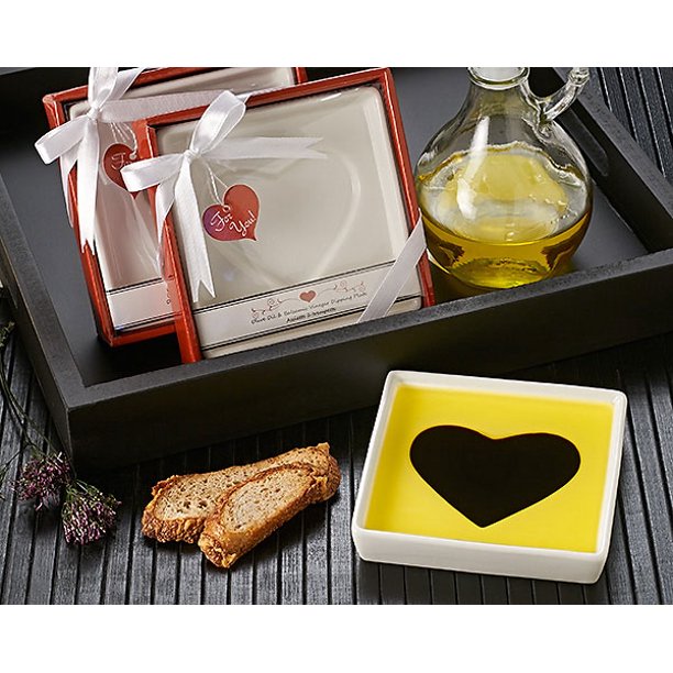 Love Infused Olive Oil and Balsamic Vinegar Dipping Plate