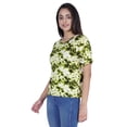 thumbnail image 2 of Moomaya Hauts Imprimés Tie Dye pour Femmes T-shirts Décontractés à Manches Mi-Longues Col Rond, 2 of 6