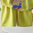 thumbnail image 5 of Little Boy Clothes Set Toddler Baby Boy Bear Bakery Print Short Sleeve T-Shirt & Solid Shorts 2-Piece Summer Outfit Toddler Boy Short Set, 5 of 6