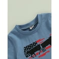 thumbnail image 5 of Bagilaanoe 4th of July Clothes for Toddler Baby Boys Print Short Sleeve T-shirt Tops + Shorts 6M 12M 18M 24M 3T Kids Independence Day Outfits 2pcs Short Pants Set, 5 of 9