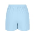 thumbnail image 6 of Only Moment Women's Drawstring Sweat Shorts Polyester,Spandex Summer Elastic High Waist Soild Color Lounge Pants Casual Comfy Workout Gym Shorts with Pockets Womens Shorts Athletic Light Blue,S, 6 of 8
