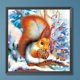 thumbnail image 3 of Pintura de diamante 5D DIY, taladro redondo completo, Kit de ardilla nevada, decoración del hogar, 30x30cm, 3 of 9