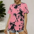 thumbnail image 5 of MAFYTYTPR Women's Tie Dye Print Round Neck 1/2 Sleeve Casual T-Shirts Spring Summer Tops for Everyday Wear S-XXL, 5 of 9