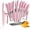 Pink, variant on Knife Block Set, 19 PCS Kitchen Knife Set with Acrylic Block and Sharpener, German High-Carbon Stainless Steel Knife Sets with 6 Serrated Steak Knives, Bread Knife, Chef Knife, Rust-Proof