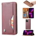 thumbnail image 1 of Elehold Clasp Wallet Case for iPhone 14 Pro 6.1 inch Ultra Slim PU Leather+Soft TPU Shockproof with Kickstand Folio Flip Card Cash Slot Full Body Protection Case,Winered, 1 of 6