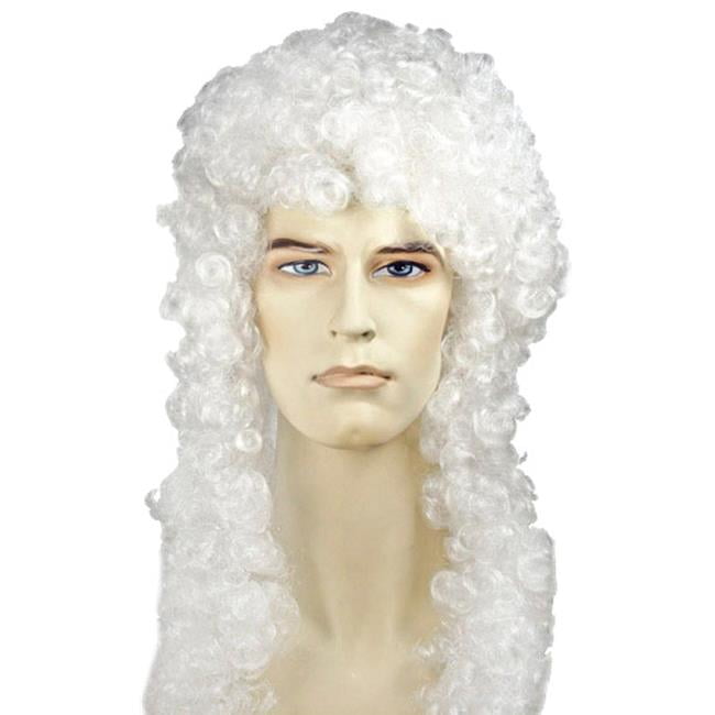 Womens Gothic White Curly Ghost Doll Ringlets Wig 