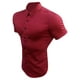 thumbnail image 2 of Sunloudy Camisa casual para hombre, color sólido, manga corta, cuello de solapa, ajuste delgado, tops de ocio con botones Sunloudy moda, 2 of 4