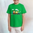 thumbnail image 2 of Ulanda Kids Steam Locomotive Engine Shirt Train Toddler Boys T-Shirt (Green, 13-14 Years), 2 of 4