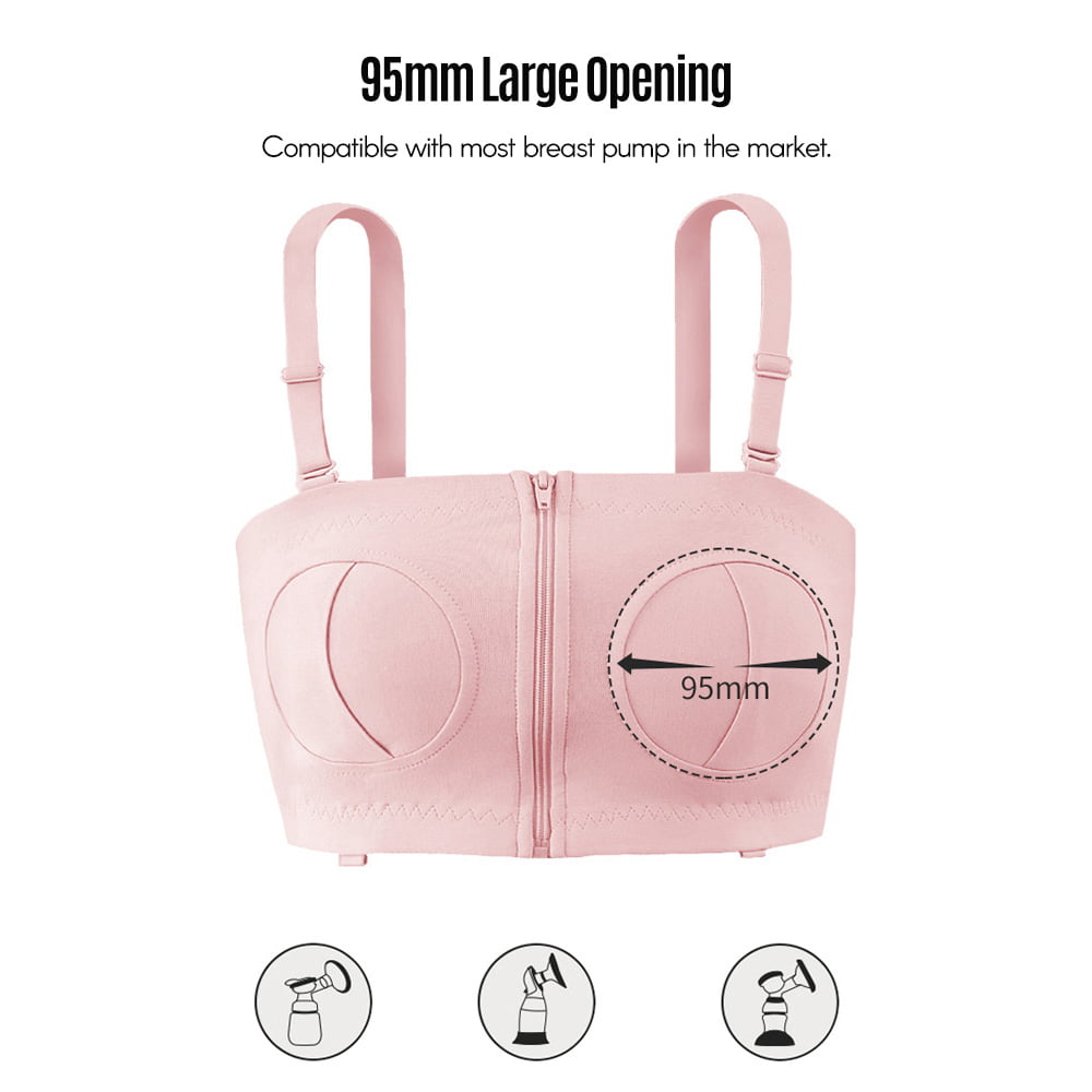 Simple Wishes Signature Hands Free Pumping Bra, Patented, Pink,  X-Small/Large at  Women's Clothing store: Breast Feeding Pumps