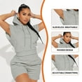 thumbnail image 5 of Atercel Women's 2 Piece Lounge Set Sleeveless Crop Hoodie and Shorts Summer Casual Comfort Outfit​, 5 of 7