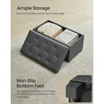 thumbnail image 3 of SONGMICS 30" Storage Ottoman Bench Hold up to 660lbs Bedroom Ottoman Bench Enough Storage for Bedroom Entryway Living Room Dark Gray, 3 of 6