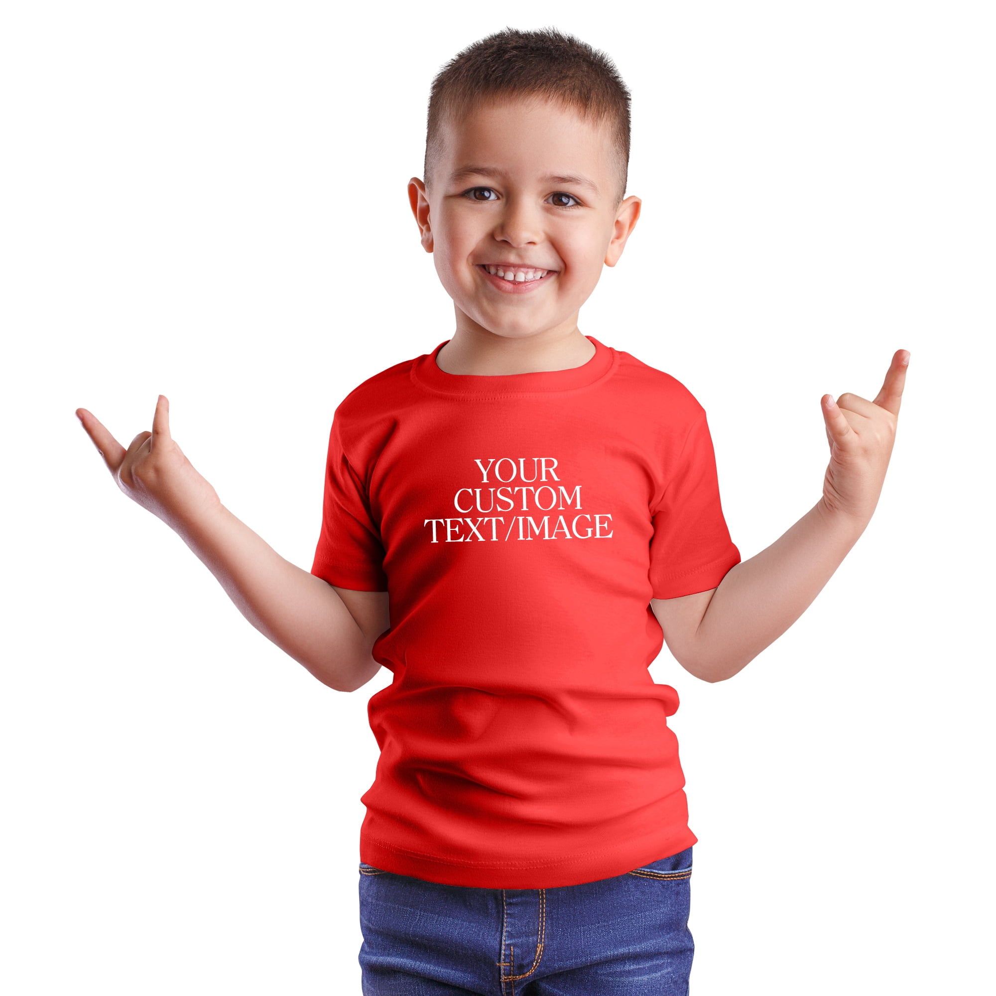 Radyan Customize T Shirt for Kids Custom T Shirts Design Your Own Shirt Front/Back Side