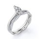 thumbnail image 4 of JeenMata Anillo de Compromiso Solitario de Talla Marquesa de 1,75 Quilates con Banda Nupcial Infinita Engastada en Oro Blanco de 18 K sobre Plata (Personaliza Tu Banda Nupcial), 4 of 6