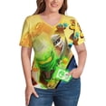 thumbnail image 4 of Ninjago Women's Shirt V-Neck Breathable Short-Sleeve T-Shirt Casual Fashion Tee Soft & Trendy Blouse S, 4 of 8