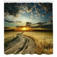 thumbnail image 3 of Ambesonne Nature Shower Curtain, Road Field with Ripe, 69"Wx84"L, Multicolor, 3 of 3