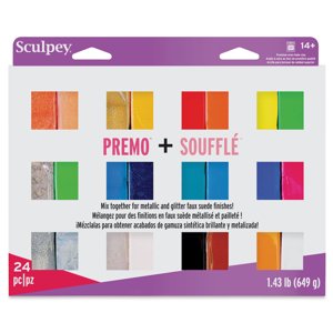 Sculpey Premo & Soufflé Clay Multipack, 24 Colors 1 oz