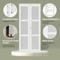 thumbnail image 5 of LuminaMatte™ 36" X 96" 3-Lite Glass Door Solid Manufactured Wood Bi-Fold Door With Installation Hardware Kit, 5 of 8