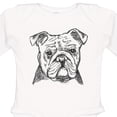 thumbnail image 4 of Inktastic English Bulldog Sketch Portrait Boys or Girls Long Sleeve Baby Bodysuit, 4 of 5