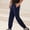 Navy, variant on WREESH Men's Wide Leg Pants Solid Spring Fashion Casual Open Buckle Full Length Pants Black