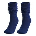 thumbnail image 1 of Baberdicy Chaussettes à Bulles Unisexes - Longueur Mi-Mollet Texturée - Coton Léger - Style Rétro Décontracté - Lot de Plusieurs - Chaussettes à Bulles Tube Moyen à la Mode et Polyvalentes Marine, Taille Unique, 1 of 3