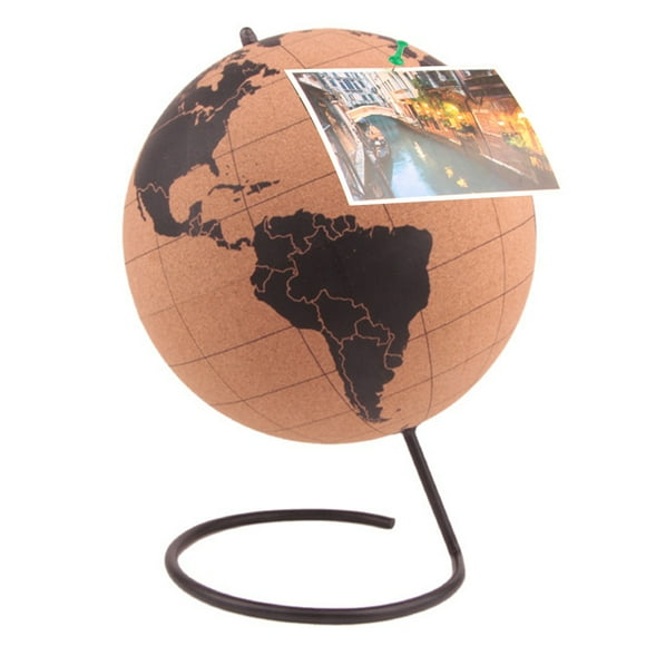 Geography Map Globes Office Decoration Cork Wood Rotating Globe Maps Decoration World Map Geography Map Globes