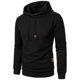 thumbnail image 4 of pstuiky camisas de hombre de manga larga, Blusa de manga larga con capucha y cordón de color liso para hombre camisetas de hombre m, 4 of 5