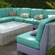 thumbnail image 3 of Fundas de sofá exterior, impermeable - Verde Aqua 60*60*10cm, 3 of 4