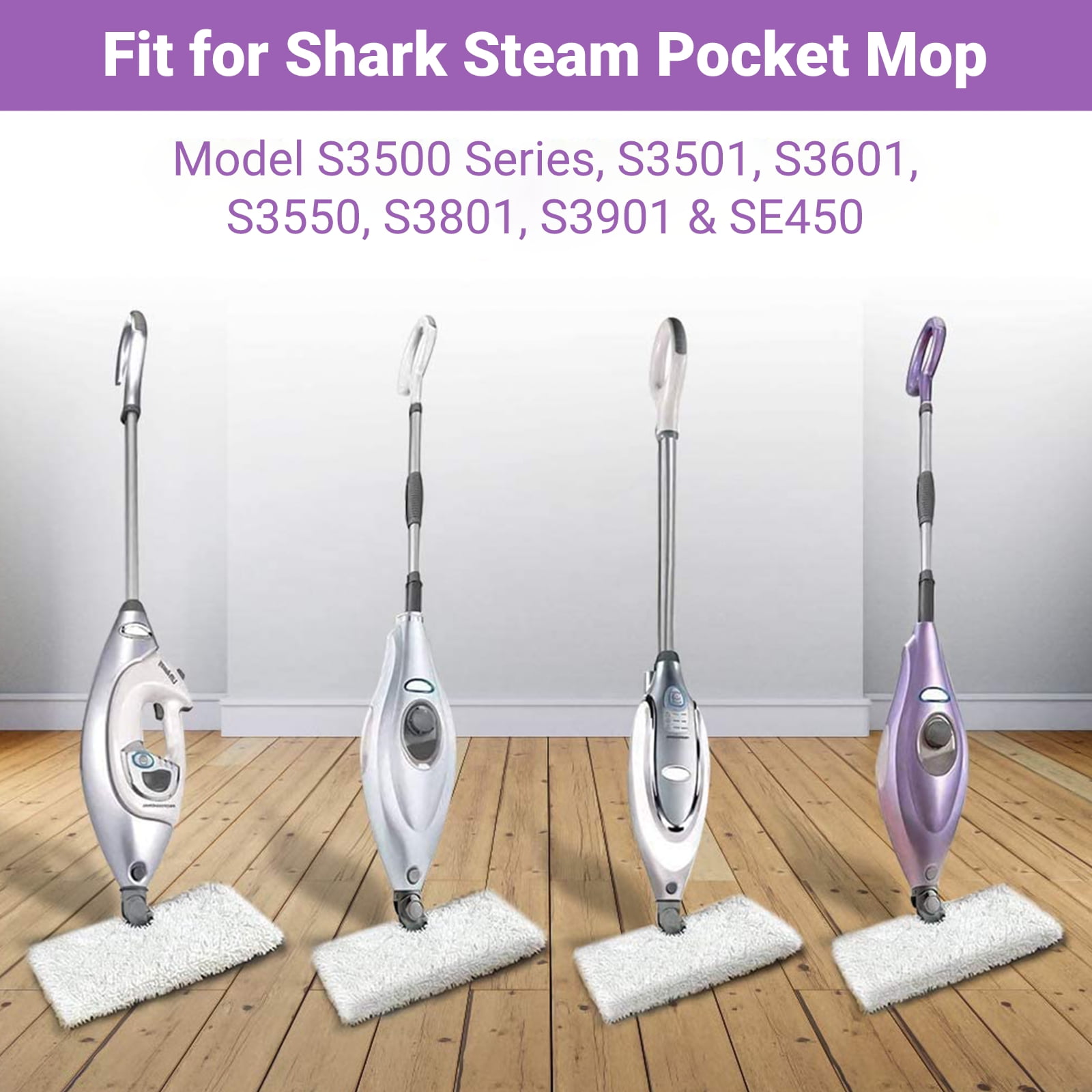 6 Pack Steam Mop Replacement Pads for Shark S3500 Series Steam Mop