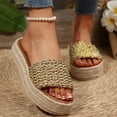 thumbnail image 5 of Slippers for Women Beach Fashion Boho Platforms Heel Open Toe Slip-On Summer Causal Dressy Daily Shoes for Women, 5 of 9