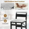 thumbnail image 6 of Costway Folding Chairs Set of 2 Modern Upholstered Chairs with Comfy Backrest & Padded Seat, 6 of 9