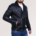 thumbnail image 3 of Leather Motorcycle Jacket Mens Black Leather Motorcycle Jacket Black Leather Riding Jacket Motorcycle Jackets For Men Black Biker Jacket size S, 3 of 5