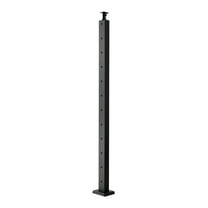 Cable Railing Post 42 Inch, Stainless Steel Stair Railing Posts, Deck Railing Kit Black, Pre-Drilled Handrail Post with Mounting Bracket, 1-Pack