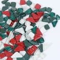 thumbnail image 2 of EeaseMX Piedra de mosaico lisa con purpurina, irregular, hecha a mano (500 g, roja y verde), 2 of 8