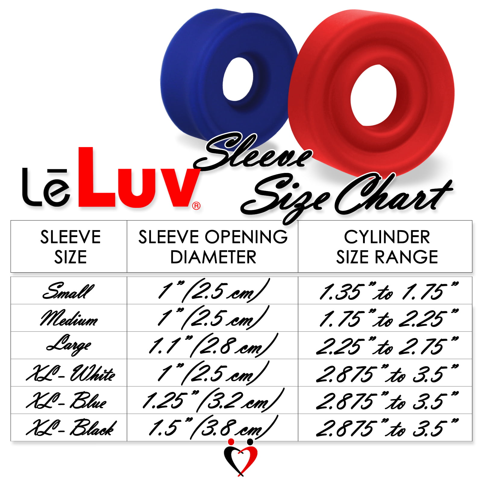 LeLuv Universal Silicone Sleeves Premium Set of 3 for 2.0-2.5 Diameter  Penis Vacuum Pump Cylinders One of Each Size