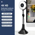 thumbnail image 2 of PC Webcam for Streaming HD 4K  USB Pro Computer Web Camera Video Cam for Mac Windows Laptop Conferencing Gaming Webcam with Ring Light & Microphone, 2 of 9