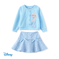 thumbnail image 3 of Disney Frozen Elsa Girls Dresses Sets Graphic Sweatshirts with Plaid Skirts 2 Pieces Outfit Sizes 2-6, 3 of 10