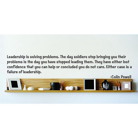 Family Leadership is Solving Problems Inspirational Quotes & Sayings Wall Decal Decoration Inspirational Quote About Leadership by Powell Lasts Years and Easily Removable - Size: 10 In(W) x 10 In(H)