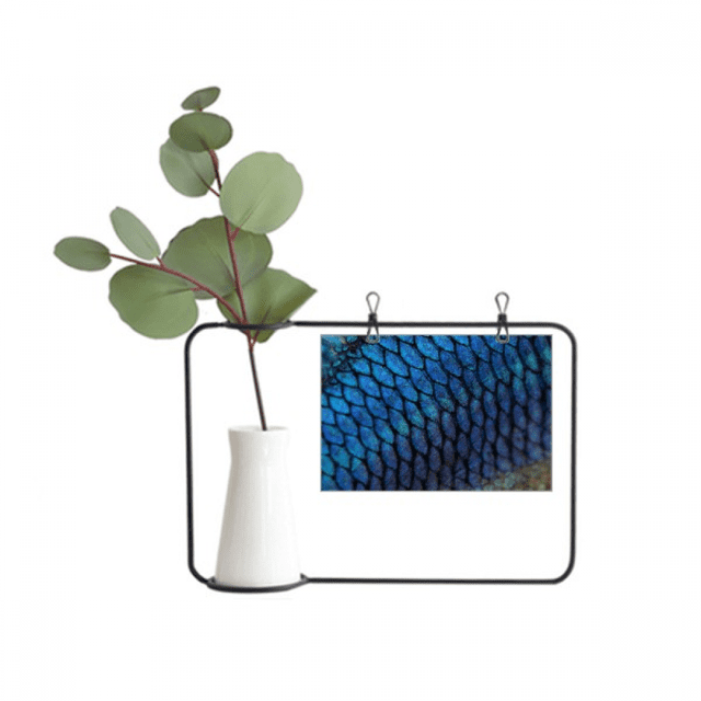Cadre Photo en Métal Agrandir Bleu Poisson Vase Décoratif Cerac