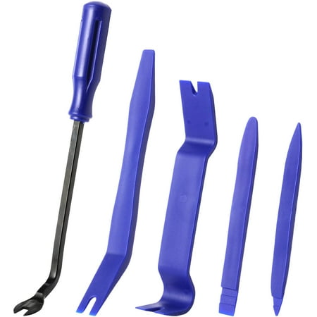 

5 pcs Auto Trim Removal Tool Kit Interior Door Panel Clip Fastener Removal Set for Vehicle Dash Radio Audio Installer (Blue)