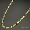 thumbnail image 5 of Sterling Silver 925 Figaro Link Chain 3.5MM, 16"-24", Figaro Chain Necklace, 14K Yellow Gold Plated Italian Made Sterling Silver 925 Unisex Chain All Ages, 5 of 6